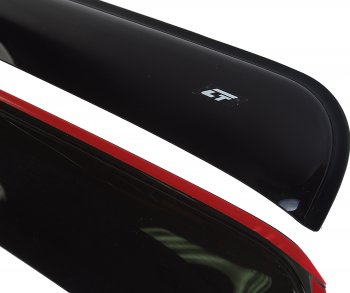 Комплект дефлекторов окон COBRA TUNING KIA Bongo 4 PU дорестайлинг (2004-2012) (черный глянец)