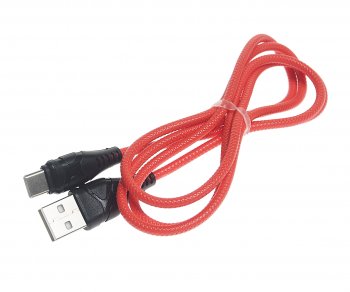 199 р. Кабель USB Type C 1м FAISON FAISON k-50 zero red  с доставкой в г. Пермь. Увеличить фотографию 1