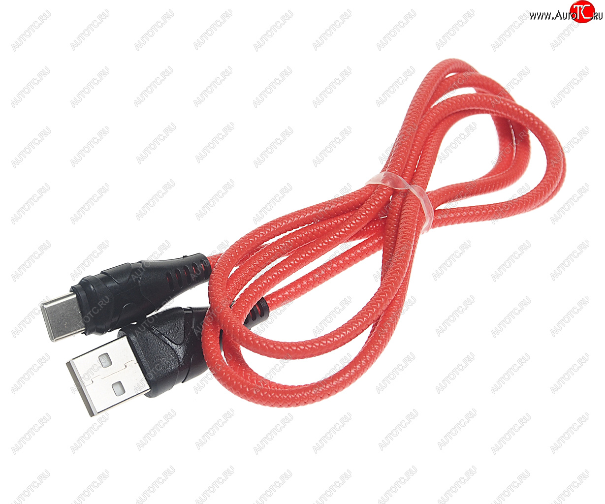 199 р. Кабель USB Type C 1м FAISON FAISON k-50 zero red  с доставкой в г. Пермь