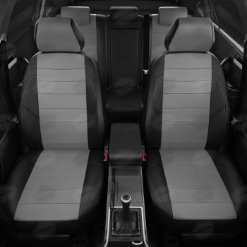 8 199 р. Авточехлы KIA Sportage (10-16) HYUNDAI IX35(10-16),Tucson(10-15) экокожа черно-серые компл.AVTOLIDER AVTOLIDER ka15-0906-ec02  с доставкой в г. Пермь. Увеличить фотографию 3