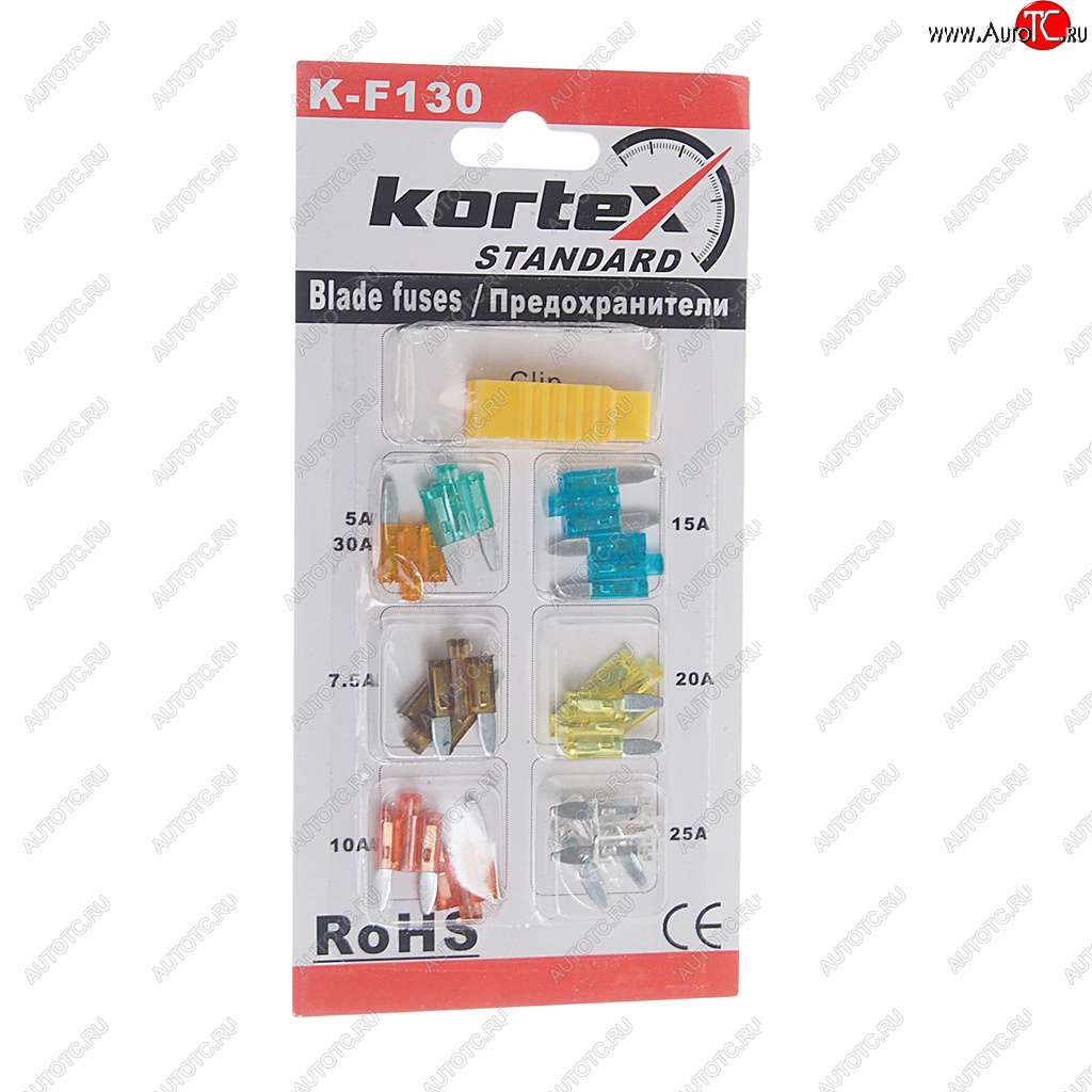 207 р. Предохранитель 5-30А флажковый MINI с индикатором LED комплект 12шт. KORTEX KORTEX kf130  с доставкой в г. Пермь