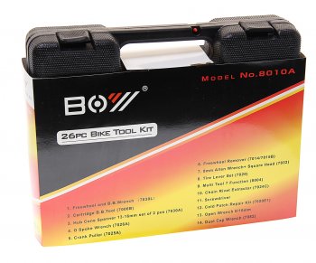 4 799 р. Набор инструментов для велосипеда 26 предметов BOY BOY kitboy8010a  с доставкой в г. Пермь. Увеличить фотографию 4