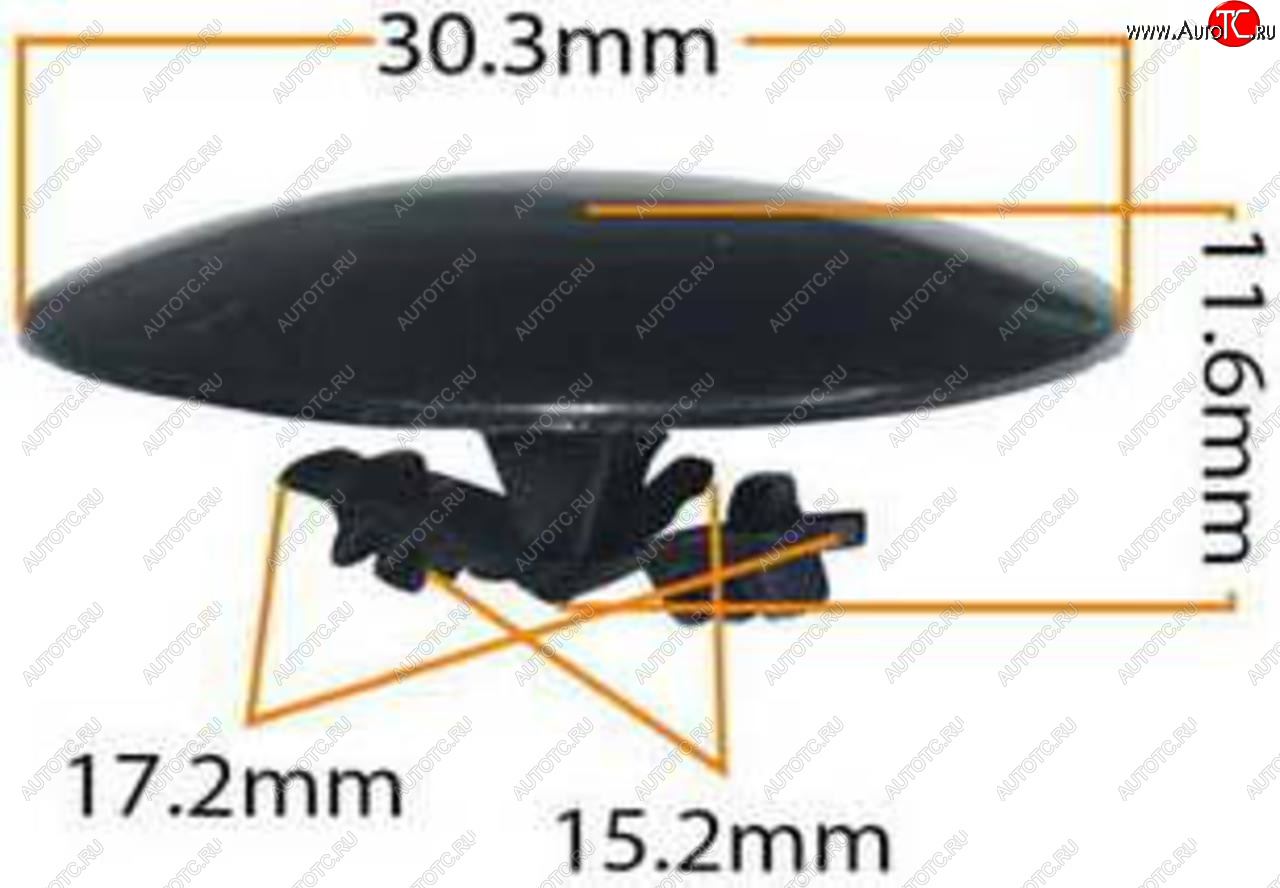 25 р. Пистон обивки универсальный MASUMA MASUMA kj-1065  с доставкой в г. Пермь
