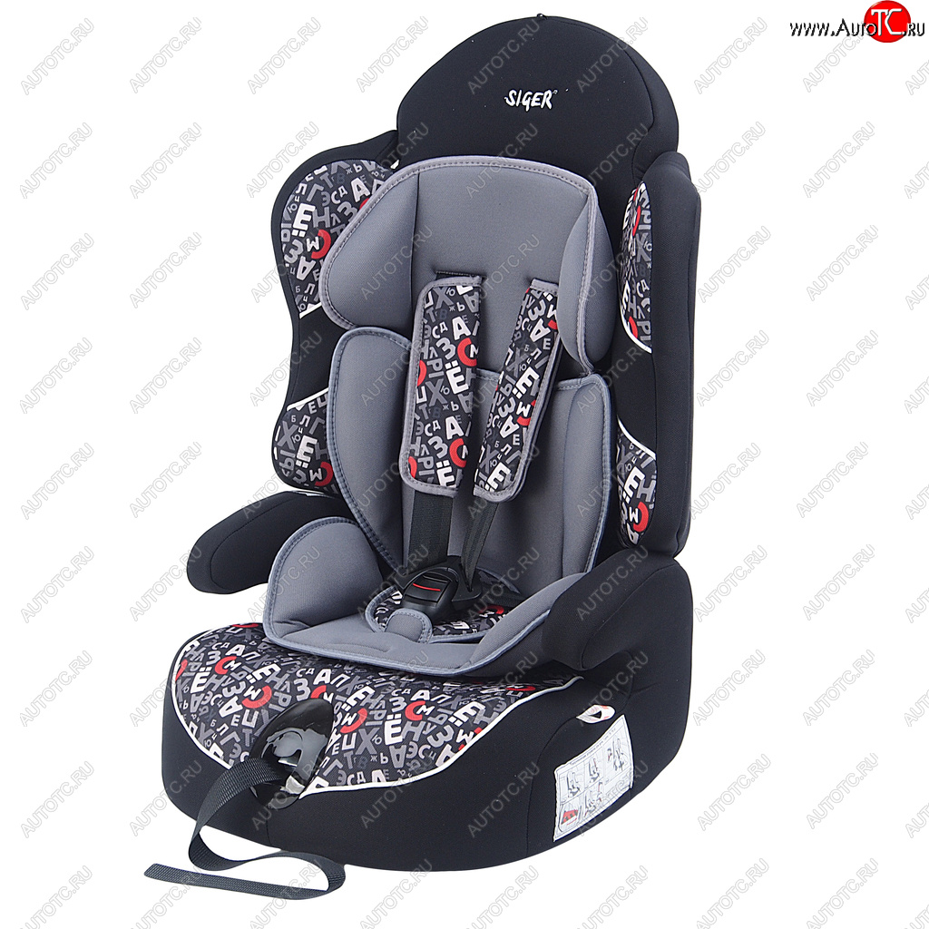 5 999 р. Автокресло детское 9-36кг (l-ll-lll) 1-12лет алфавит трансформер Драйв Art SIGER SIGER kres0275  с доставкой в г. Пермь