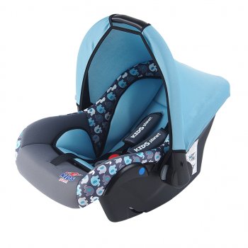 4 549 р. Автокресло детское 0-13кг (0+) 0-1.5лет лазурные слоны Luna SG321 KIDS PLANET SIGER kres2559  с доставкой в г. Пермь. Увеличить фотографию 2