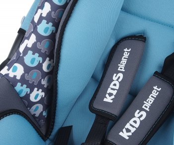 4 549 р. Автокресло детское 0-13кг (0+) 0-1.5лет лазурные слоны Luna SG321 KIDS PLANET SIGER kres2559  с доставкой в г. Пермь. Увеличить фотографию 4