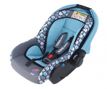 Автокресло детское 0-13кг (0+) 0-1.5лет лазурные слоны Luna SG321 KIDS PLANET SIGER kres2559