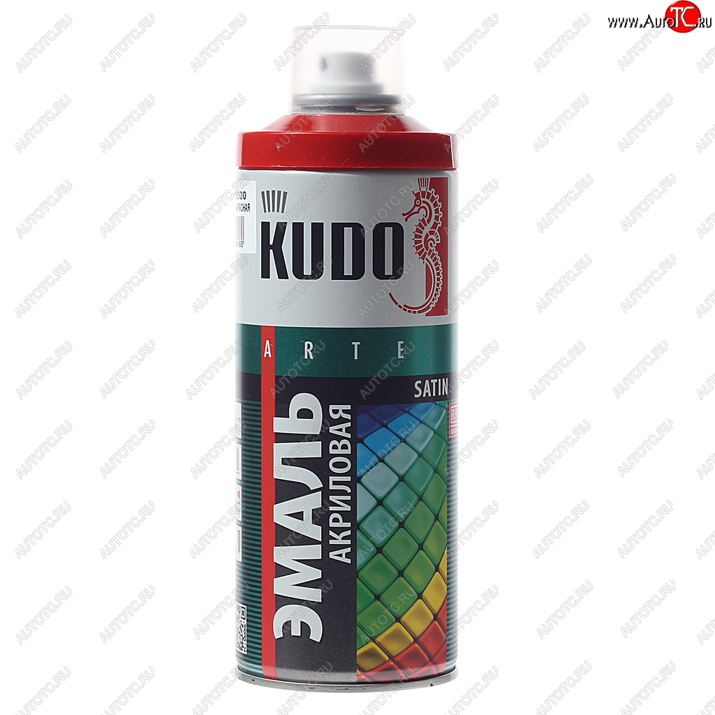 359 р. Краска красная огненно акриловая satin RAL3000 аэрозоль 520мл KUDO KUDO ku-0a3000  с доставкой в г. Пермь