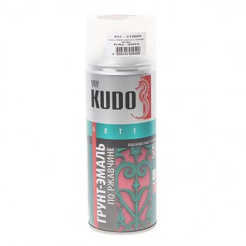 359 р. Грунт-эмаль по ржавчине черный RAL 9005 аэрозоль 520мл KUDO KUDO ku-319005  с доставкой в г. Пермь. Увеличить фотографию 1