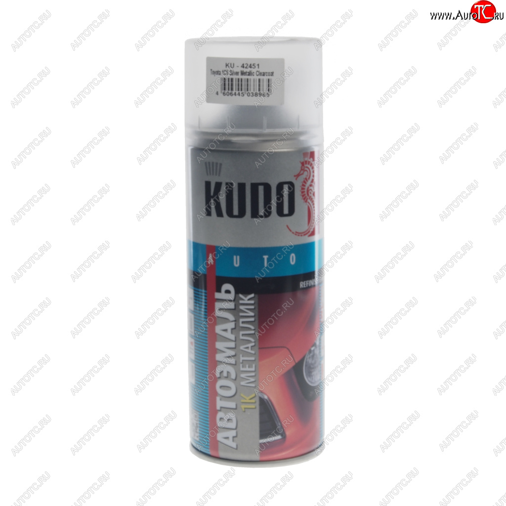 499 р. Краска TOYOTA 1C0 Silver Metallic Clearcoat аэрозоль 520мл KUDO KUDO ku-42451  с доставкой в г. Пермь