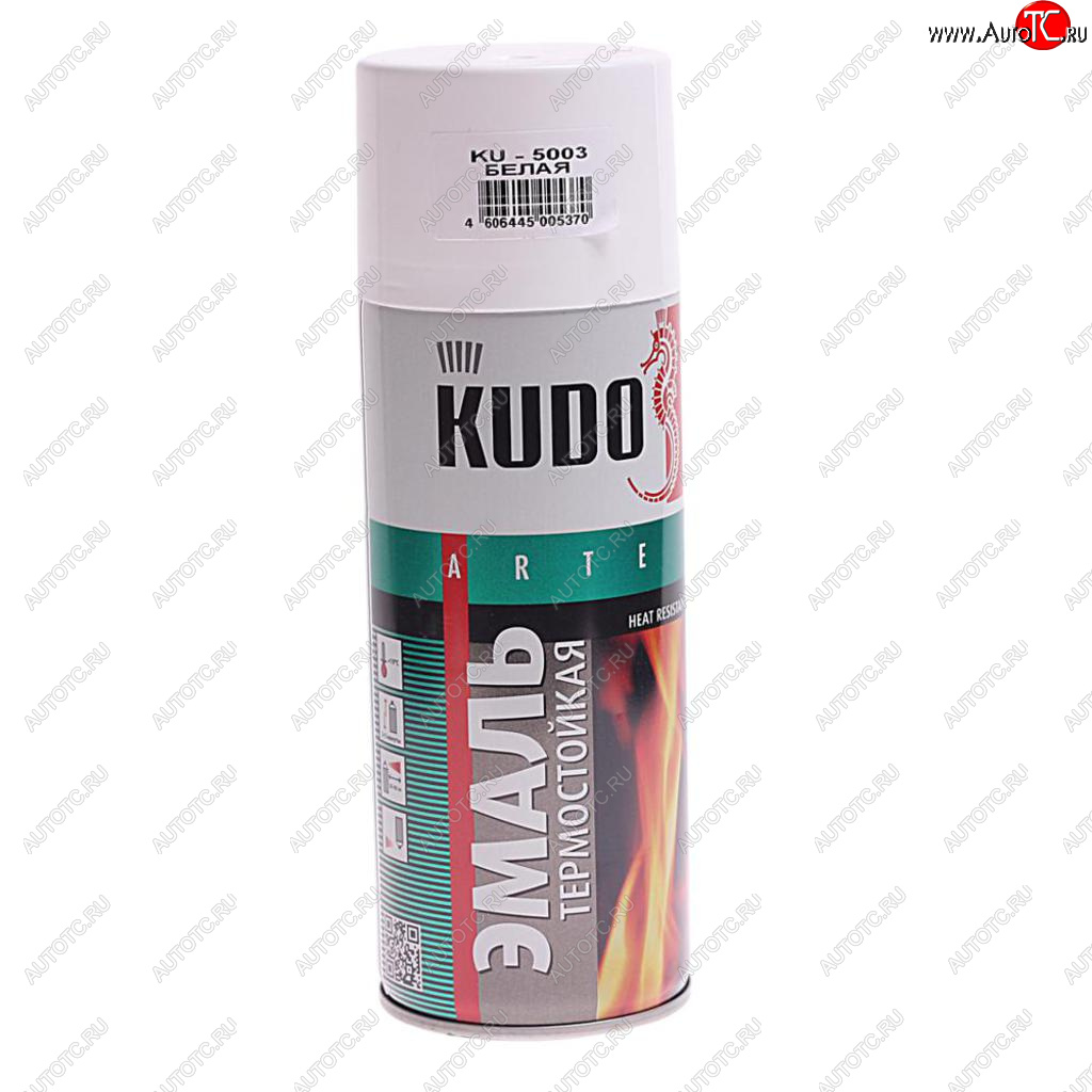 379 р. Краска термостойкая белая аэрозоль 520г KUDO KUDO ku-5003  с доставкой в г. Пермь