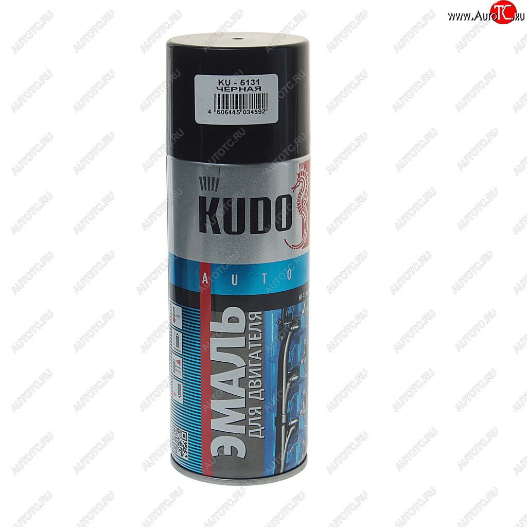 399 р. Краска термостойкая для двигателя черная аэрозоль 520мл KUDO KUDO ku-5131  с доставкой в г. Пермь