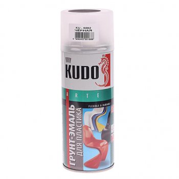 Грунт-эмаль для пластика черный RAL 9005 аэрозоль 520мл KUDO KUDO ku-6002