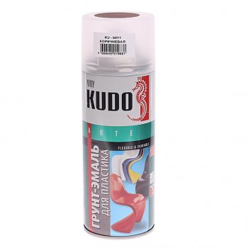 329 р. Грунт-эмаль для пластика коричневый RAL 8017 аэрозоль 520мл KUDO KUDO ku-6011  с доставкой в г. Пермь. Увеличить фотографию 1