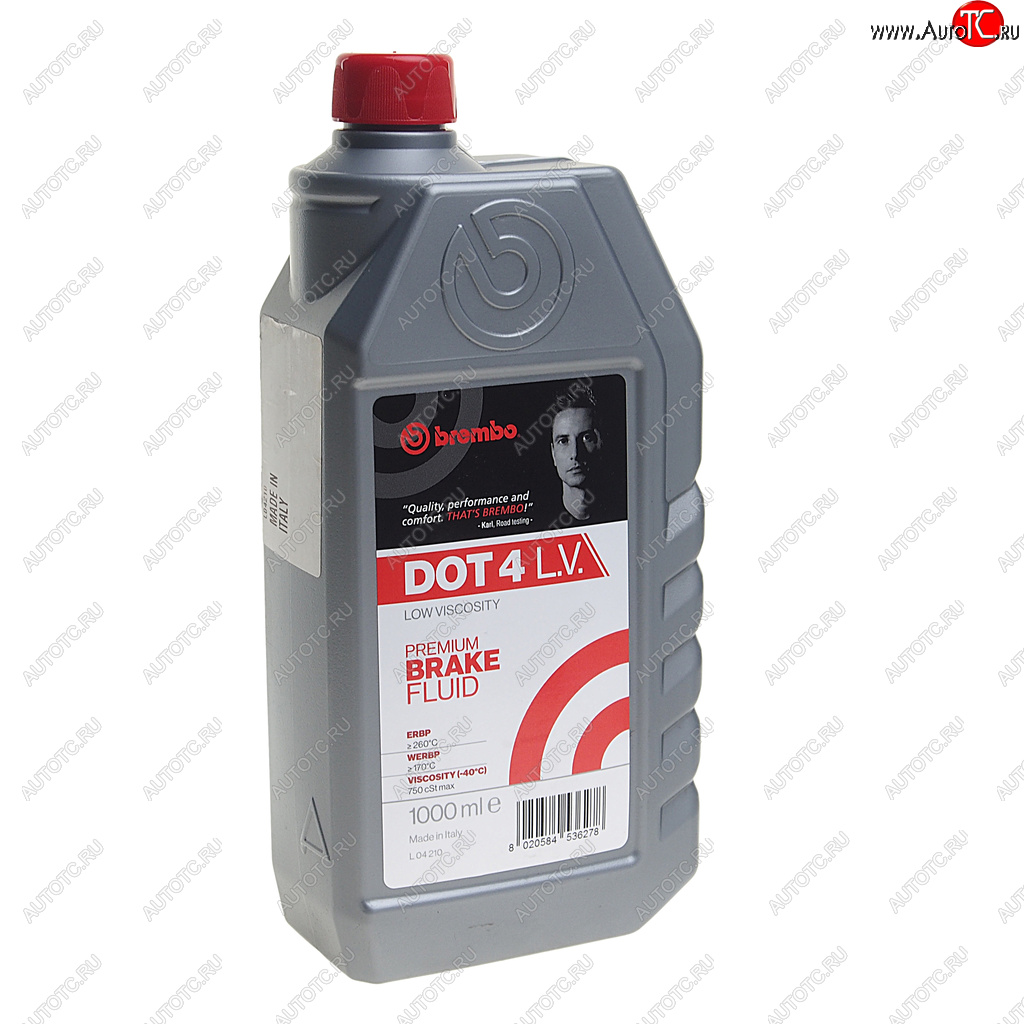 1 229 р. Жидкость тормозная DOT-4 LV 1л BREMBO BREMBO l04210  с доставкой в г. Пермь