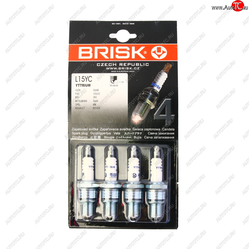 899 р. Свеча зажигания ВАЗ-2101 L15YC SUPER комплект BRISK BRISK l15yc  с доставкой в г. Пермь