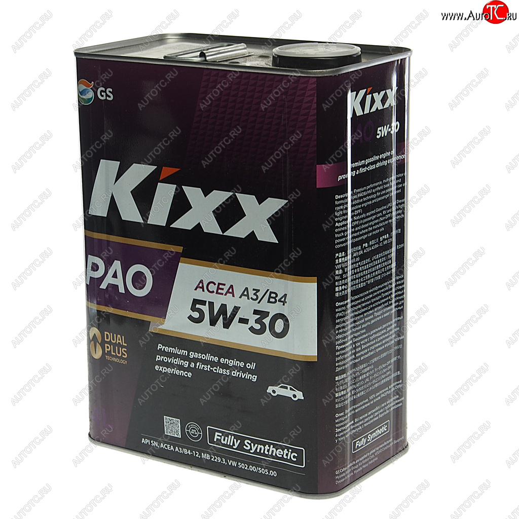 4 799 р. Масло моторное PAO A3B4 5W30 синт.4л KIXX KIXX l209044te1  с доставкой в г. Пермь