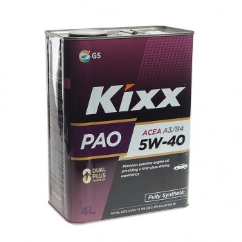 4 999 р. Масло моторное PAO A3B4 5W40 синт.4л KIXX KIXX l211044te1  с доставкой в г. Пермь. Увеличить фотографию 1
