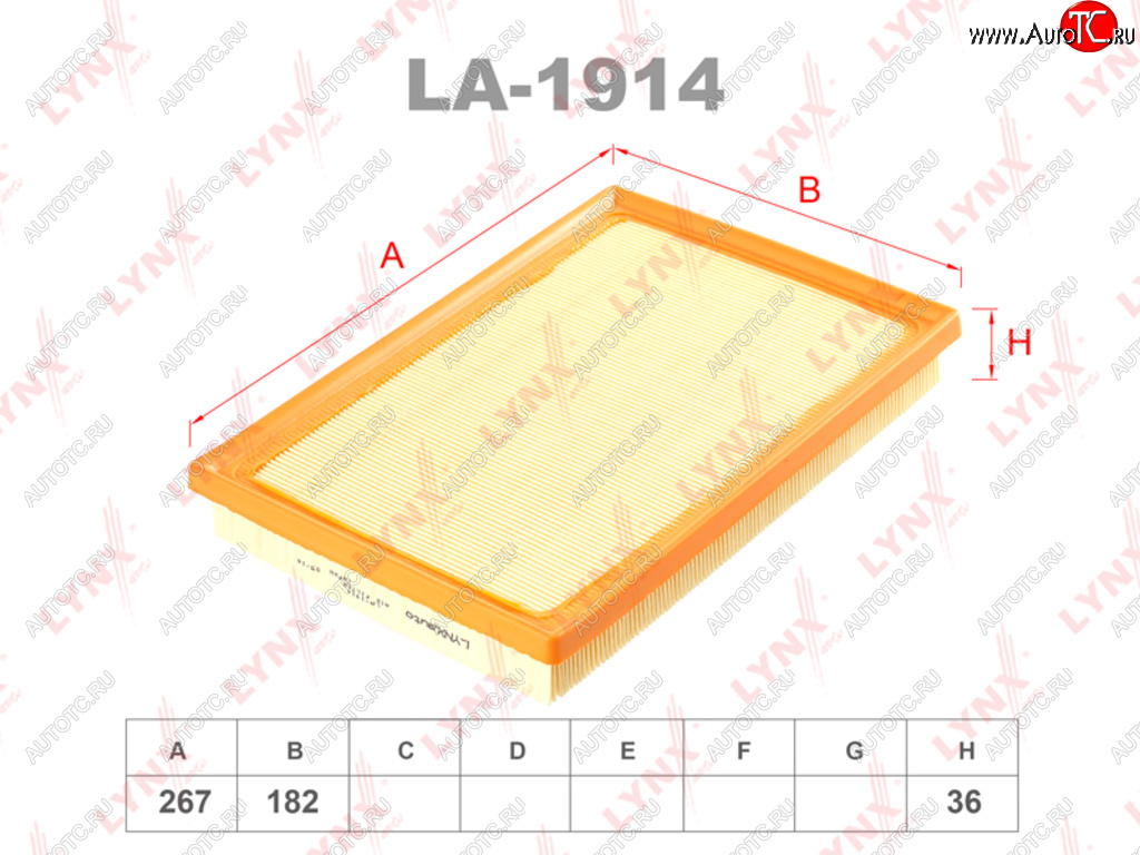 889 р. Фильтр воздушный TOYOTA Rav 4,Camry (12-) LYNX LYNX la1914  с доставкой в г. Пермь
