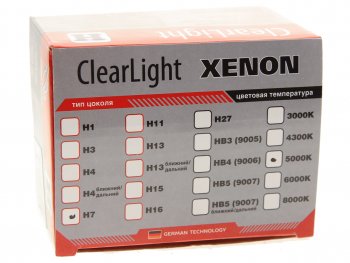 739 р. Лампа ксеноновая H7 5000K (2шт.) CLEARLIGHT CLEARLIGHT lcl 00h 750-0ll  с доставкой в г. Пермь. Увеличить фотографию 2