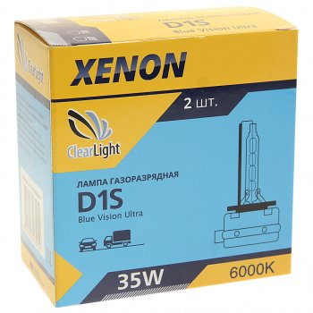 1 799 р. Лампа ксеноновая D1S 6000K (2шт.) CLEARLIGHT CLEARLIGHT lcl d1s 600-bvu  с доставкой в г. Пермь. Увеличить фотографию 3