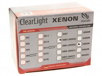 739 р. Лампа ксеноновая HB3 5000K (2шт.) CLEARLIGHT CLEARLIGHT lcl hb3 500-0ll  с доставкой в г. Пермь. Увеличить фотографию 2