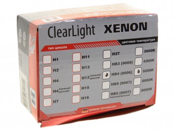 739 р. Лампа ксеноновая HB4 5000K (2шт.) CLEARLIGHT CLEARLIGHT lcl hb4 500-0ll  с доставкой в г. Пермь. Увеличить фотографию 2