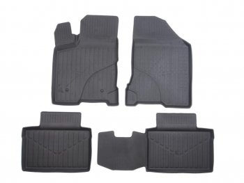 2 599 р. Коврик салона ЛАДА Vesta (15-) 3D резина черный (4 предм.) Standart SRTK SRTK ld.vest.15g.01014  с доставкой в г. Пермь. Увеличить фотографию 1
