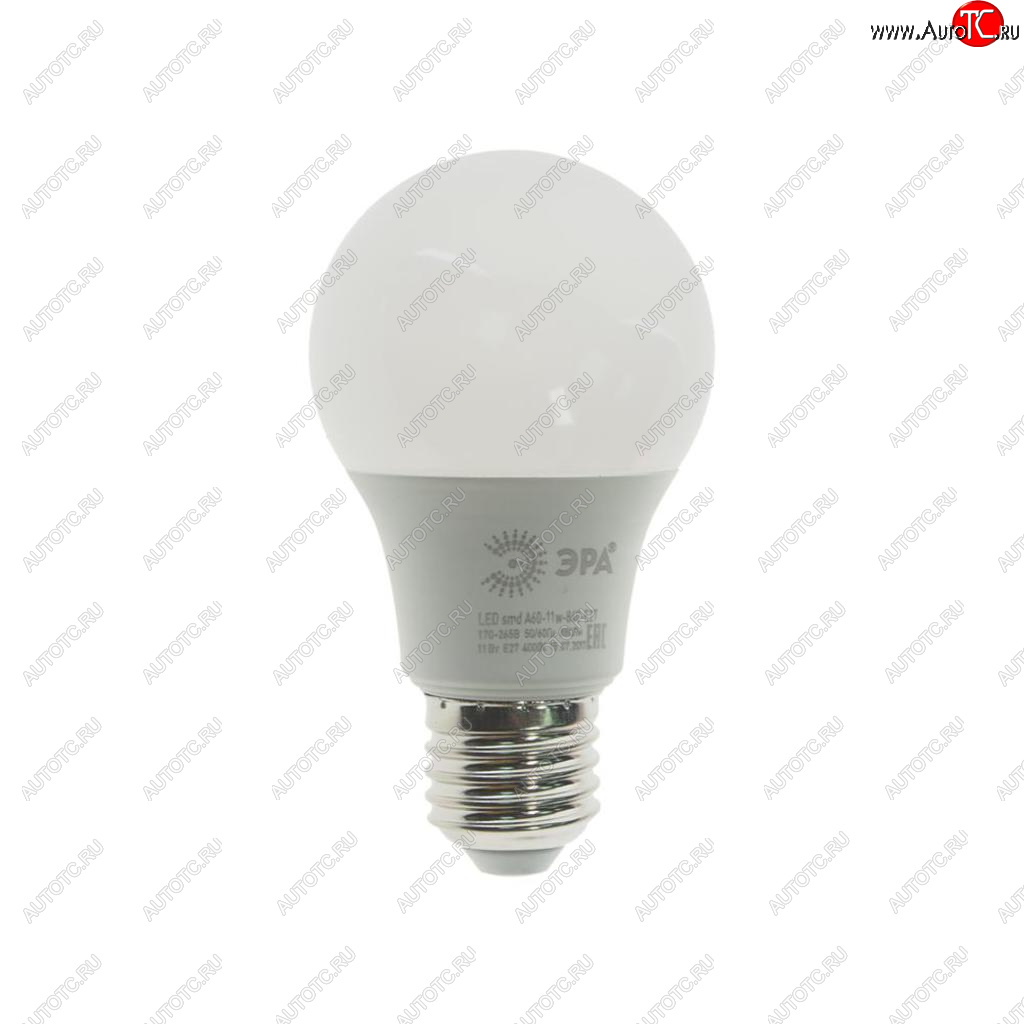 92 р. Лампа светодиодная E27 A60 11W (110W) 220V холодный ЭРА ЭРА led-smd-a60-11w-840-e27  с доставкой в г. Пермь