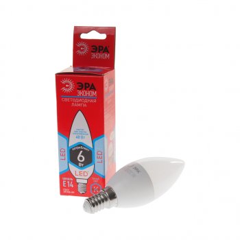 76 р. Лампа светодиодная E14 B35 6W (40W) 220V холодный ECO ЭРА ЭРА led-smd-b35-6w-840-e14  с доставкой в г. Пермь. Увеличить фотографию 1