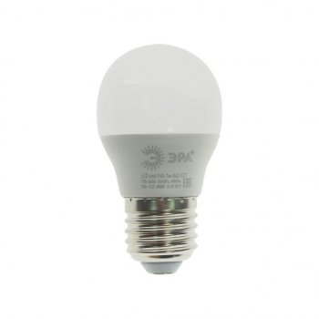 93 р. Лампа светодиодная E27 P45 7W (60W) 220V холодный ЭРА ЭРА led-smd-p45-7w-840-e27  с доставкой в г. Пермь. Увеличить фотографию 1
