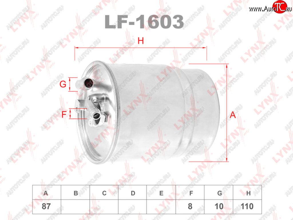 1 599 р. Фильтр топливный MERCEDES A (W169),C (W204),E (W211),ML (W164) LYNX LYNX lf1218  с доставкой в г. Пермь