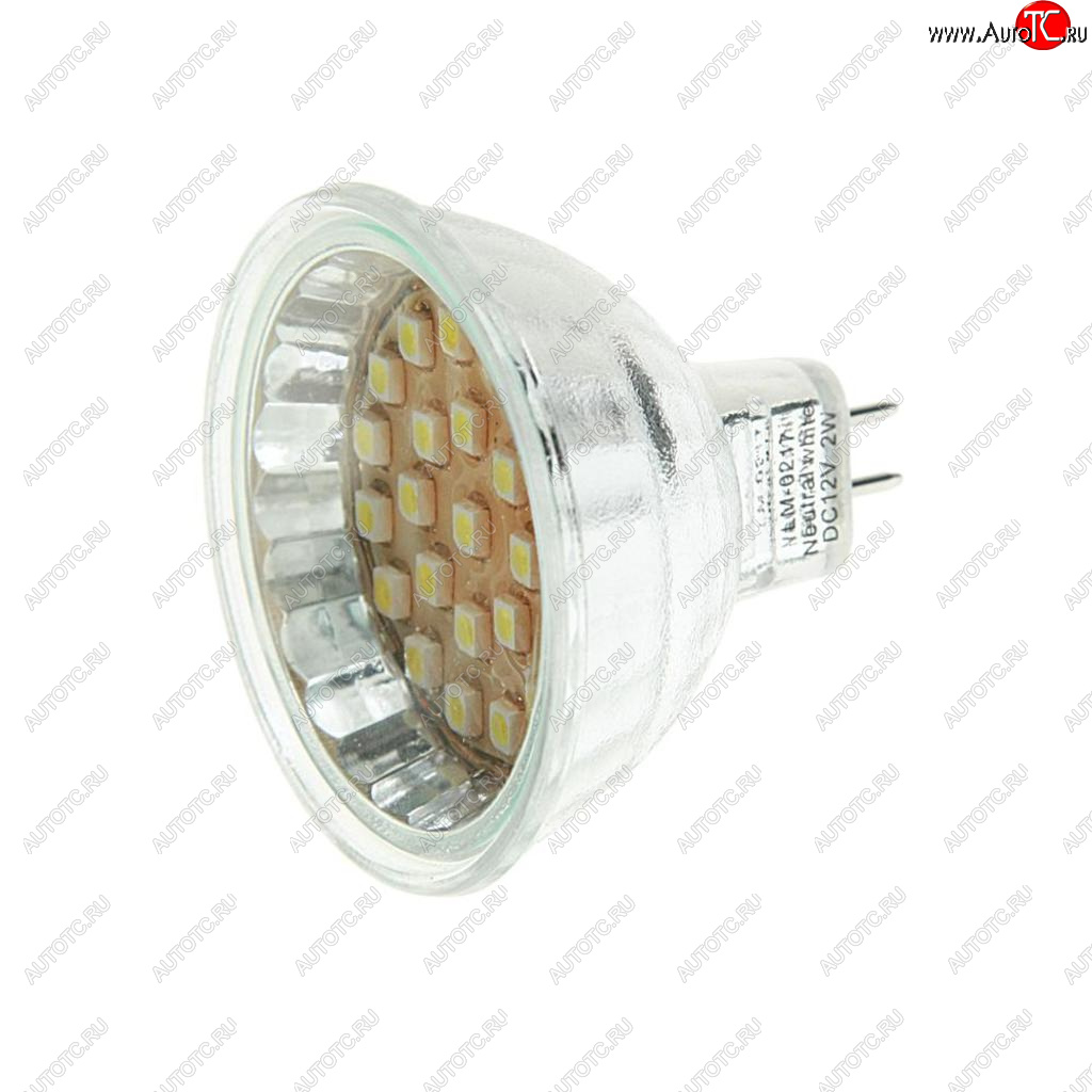 23 р. Лампа светодиодная 12V MR16 2W(20W) холодный MEGA LIGHTING MEGA LIGHTING lm-0217nw  с доставкой в г. Пермь