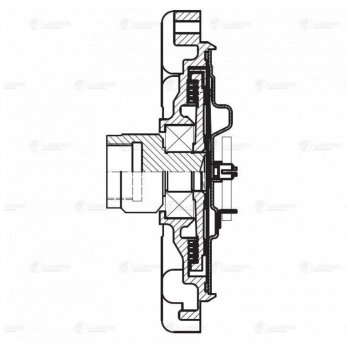 7 299 р. Вискомуфта FORD Transit (06-) привода вентилятора LUZAR LUZAR lmc1029  с доставкой в г. Пермь. Увеличить фотографию 3