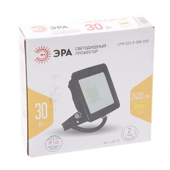 729 р. Светильник светодиодный 220V 30W 3000K черный ЭРА ЭРА lpr-023-0-30k-030  с доставкой в г. Пермь. Увеличить фотографию 3