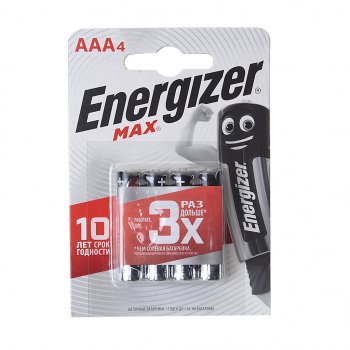 Батарейка AAA LR03 1.5V блистер 4шт. (цена за 1шт.) Alkaline Max ENERGIZER ENERGIZER lr03 bc4