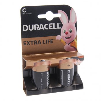 399 р. Батарейка C LR14 1.5V блистер 2шт. (цена за 1шт.) Alkaline Basic DURACELL DURACELL lr14-2bl  с доставкой в г. Пермь. Увеличить фотографию 2