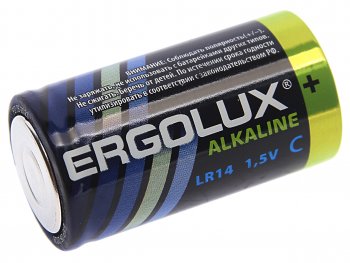 Батарейка C LR14 1.5V блистер 2шт. (цена за 1шт.) Alkaline ERGOLUX ERGOLUX lr14 bl-2