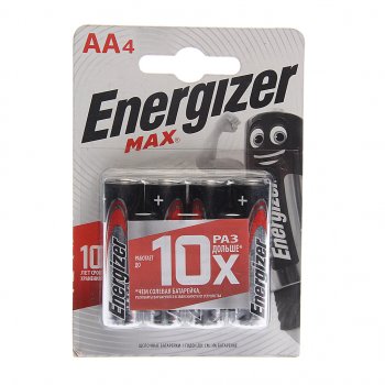 101 р. Батарейка AA LR6 1.5V блистер 4шт. (цена за 1шт.) Alkaline Max ENERGIZER ENERGIZER lr6 bc4  с доставкой в г. Пермь. Увеличить фотографию 3