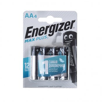 Батарейка AA LR6 1.5V блистер 4шт. (цена за 1шт.) Alkaline Max Plus ENERGIZER ENERGIZER lr6m bc4