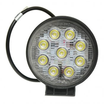 999 р. Фара рабочего света круглая 115х115x55мм 27Вт (9 светодиодов) LED LT LED TECHNOLOGY lt-1227rf  с доставкой в г. Пермь. Увеличить фотографию 3