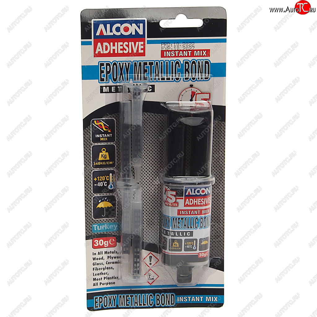 429 р. Клей эпоксидный двухкомпонентный серый 30г шприц ALCON ALCON m-2312  с доставкой в г. Пермь