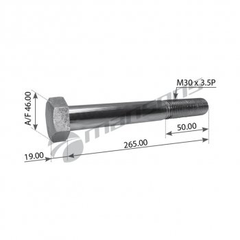 1 029 р. Болт BPW рессоры (M30x3.5x265) MANSONS MANSONS m30265  с доставкой в г. Пермь. Увеличить фотографию 1