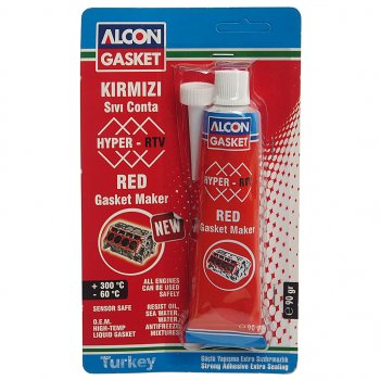 102 р. Герметик прокладка красный термостойкий 90мл ALCON ALCON m-3303 ALCON m-3303  с доставкой в г. Пермь. Увеличить фотографию 1