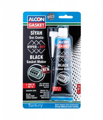 102 р. Герметик прокладка черный термостойкий 90мл ALCON ALCON m-3304 ALCON m-3304  с доставкой в г. Пермь. Увеличить фотографию 1
