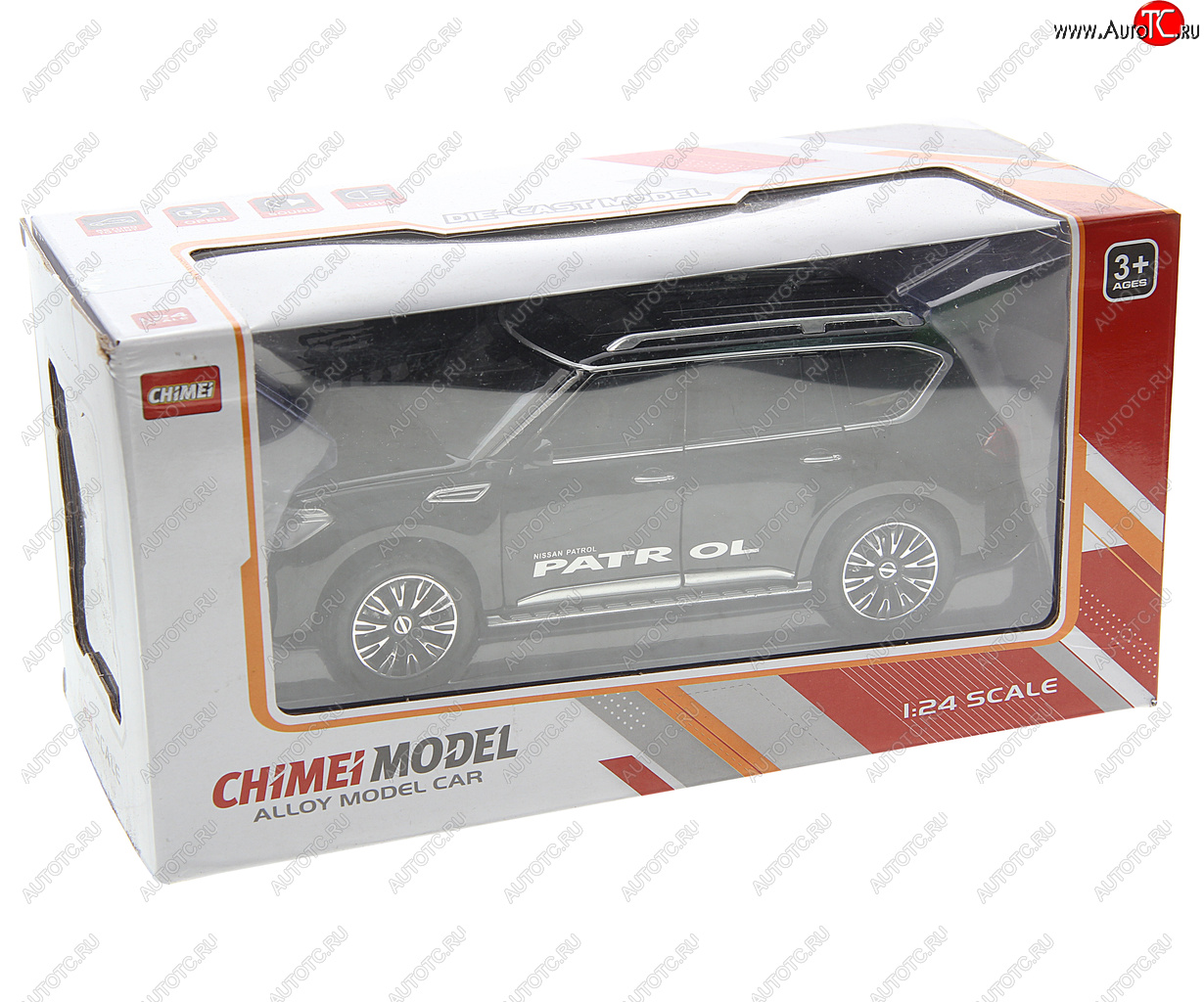 3 299 р. Модель автомобиля NISSAN Patrol 1:24 (свет, звук) металлическая NO NAME m 332-1  с доставкой в г. Пермь