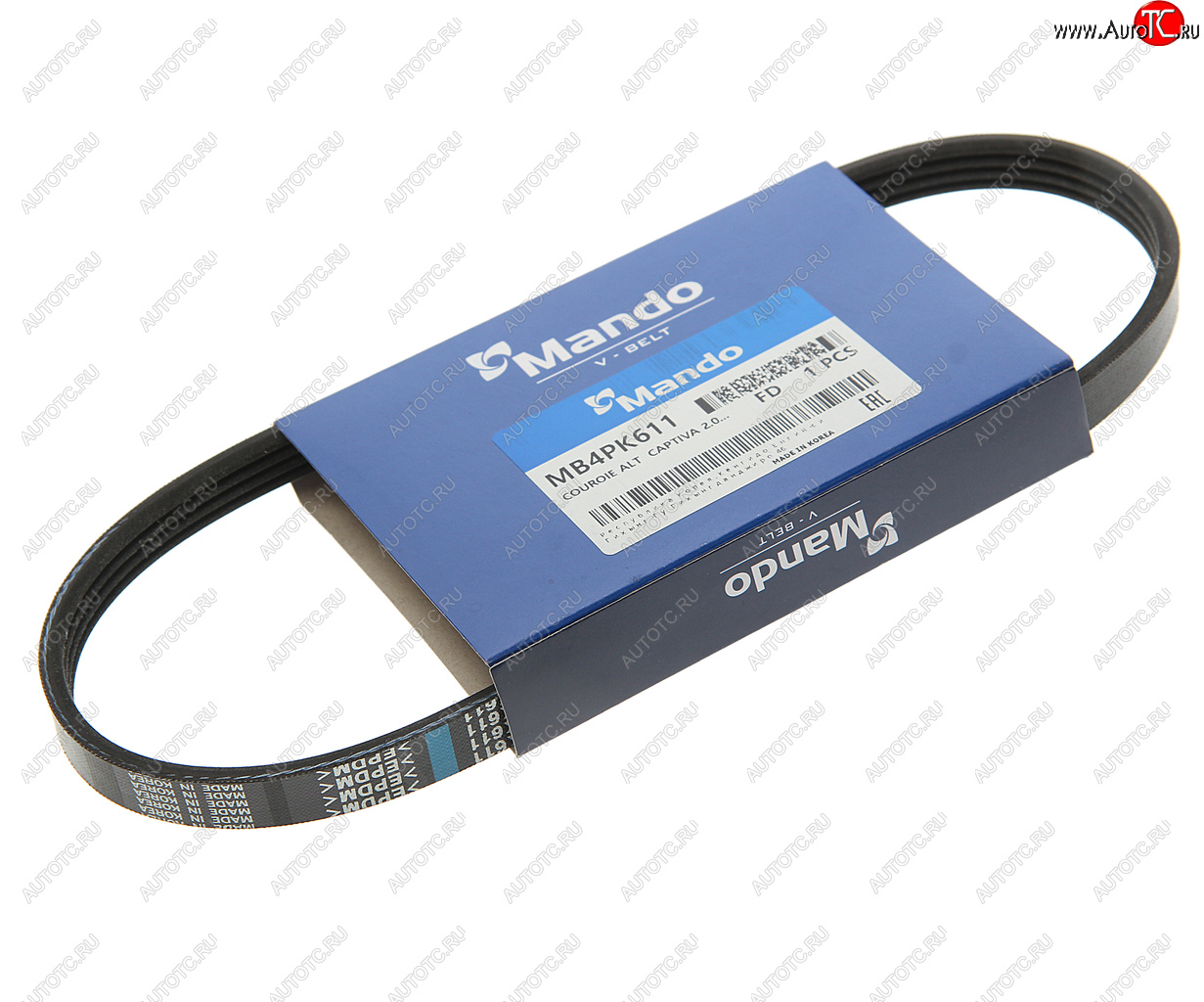 138 р. Ремень приводной поликлиновой 4PK611 MANDO MANDO mb4pk611  с доставкой в г. Пермь