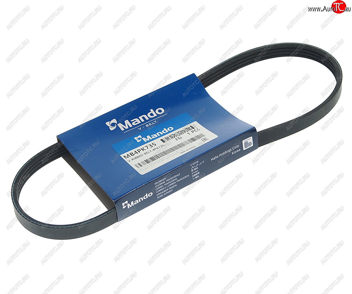 123 р. Ремень приводной поликлиновой 4PK735 DAEWOO Matiz кондиционера MANDO MANDO mb4pk735  с доставкой в г. Пермь