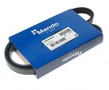 287 р. Ремень приводной поликлиновой 4PK870 HYUNDAI Getz (02-) (1.1) KIA Picanto генератора MANDO MANDO mb4pk870 MANDO mb4pk870  с доставкой в г. Пермь. Увеличить фотографию 1