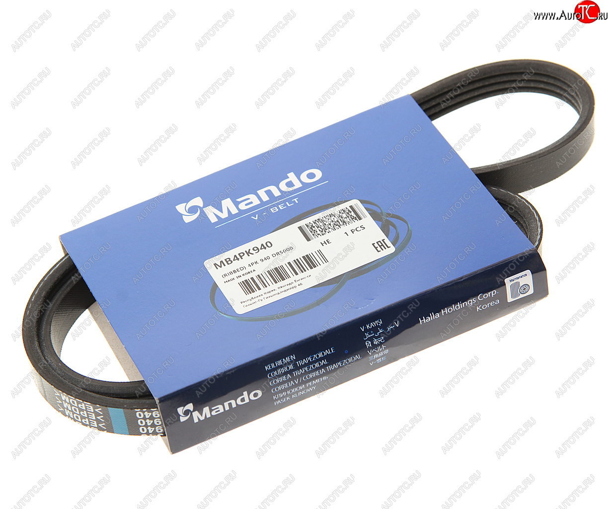 419 р. Ремень приводной поликлиновой 4PK940 KIA Spectra,Sephia,Shuma кондиционера MANDO MANDO mb4pk940  с доставкой в г. Пермь